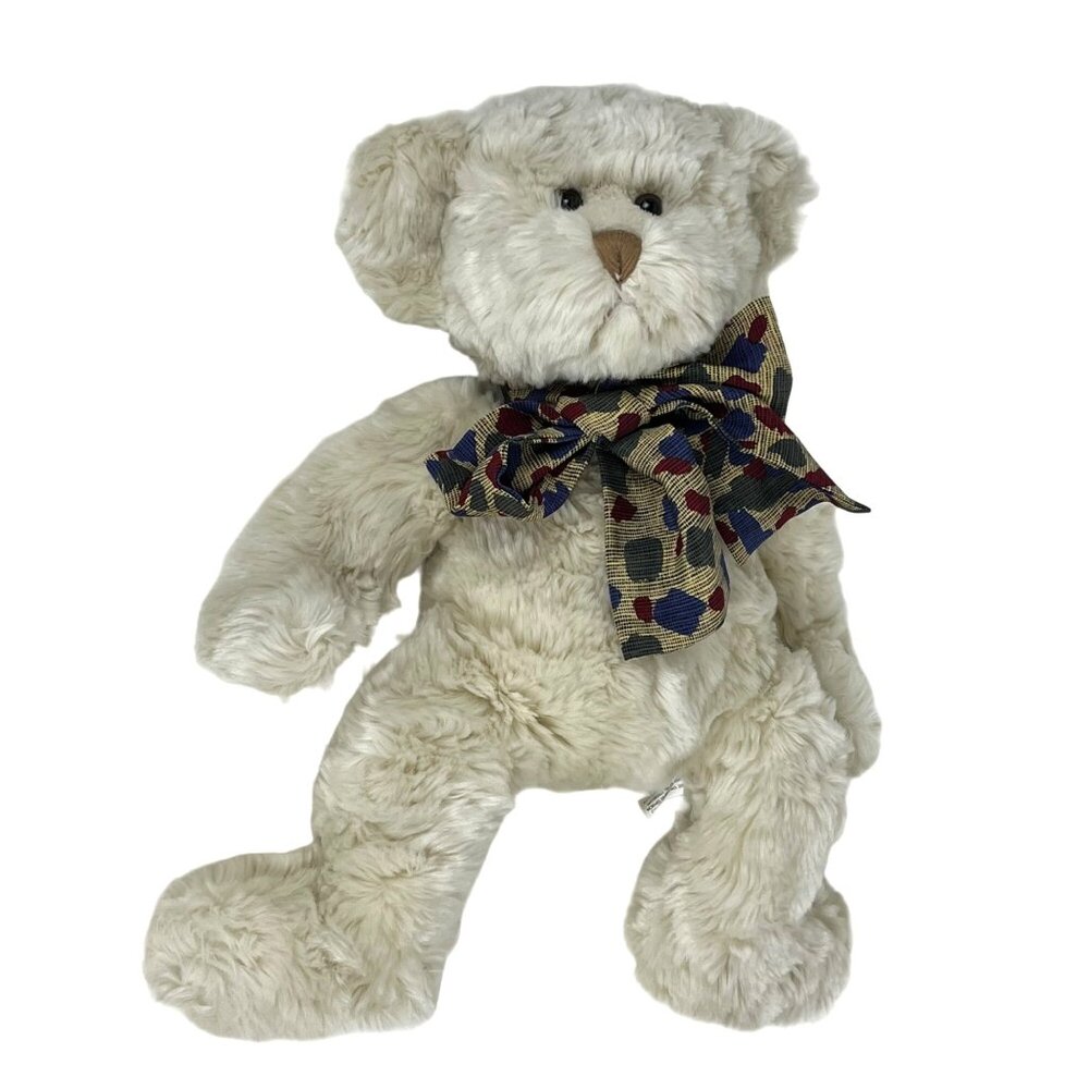 Bombay Company Russ Berrie Jackson 16" Cream Plush Bear - Picture 6 of 9